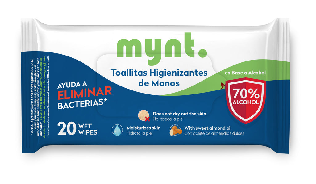 Wipes 70% Alcohol / Pouch 20 Unidades