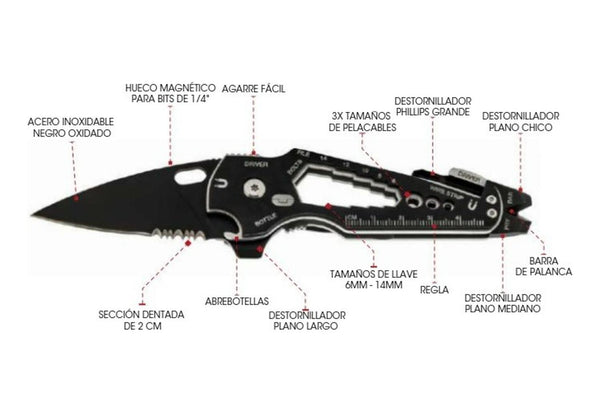 Navaja Multiherramienta 18 en 1 Smartknife+ True