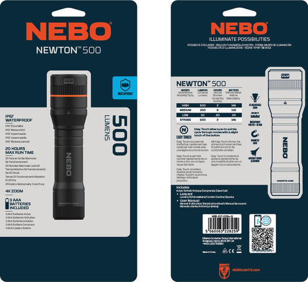 Linterna De Mano NEBO Newton™ 500 Lúmenes