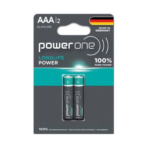 Pilas Alcalinas PowerOne Longlife power AAA x 2 unidades