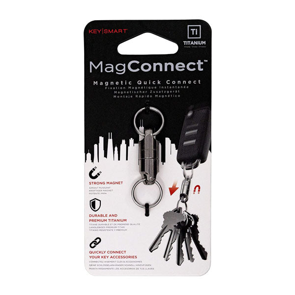 Keysmart MagConnect Titanio - Imán poderoso de conexión rápida para llaveros